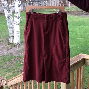Patagonia Maroon Midi Skirt -  EUC